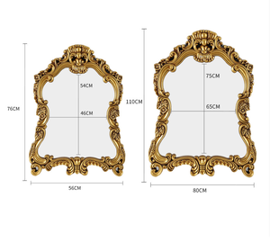 Vente en gros Nouveau design <span class=keywords><strong>Miroir</strong></span> mural décoratif en PU <span class=keywords><strong>doré</strong></span> avec cadre contemporain <span class=keywords><strong>Miroir</strong></span> intégral en PU pour <span class=keywords><strong>salle</strong></span> <span class=keywords><strong>de</strong></span> <span class=keywords><strong>bain</strong></span> hôtel restaurant - Product Image 6