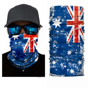 Bandanas multifonctionnels en polyester à motif de crâne, prix d'usine, pour le cyclisme, la pêche, design plat sans couture, protection UV, évacuation de l'humidité - Product Image 2