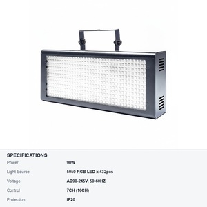 Luz Estroboscópica LED RGB de 90W DMX512 con 432 LED a 20Hz para Conciertos, Giras, Producción de DJ - Product Image 6