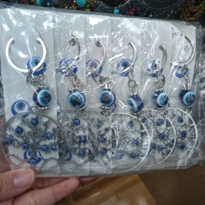 Varias cuentas de Ojo Azul, llavero de ojo de demonio, llavero de Palma, colgante de bolsa de búho, joyería de ojo malvado - Product Image 5