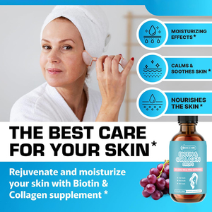 น้ำยาไบโอติน OEM พร้อมคอลลาเจนและเคราตินเจริญเติบโตของเส้นผมและอาหารเสริมความแข็งแรงของเล็บสูตรวิตามินเหลวดูดซึมได้อย่างรวดเร็ว - Product Image 2