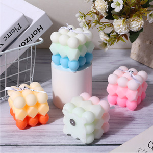 Vela artística con forma de uva en frasco de vidrio, cera de parafina, sin goteo, decoración para el hogar, estilo lindo, diseño de frutas multicolor - Product Image 3