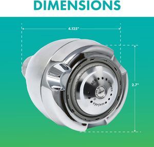 Cabezal de Ducha Pequeño Cromado con Ajuste Continuo, 3 Funciones, Restricción de Flujo, Resistente a la Corrosión <span class=keywords><strong>CASS</strong></span> 4H, para Venta al por Mayor en Zonas Costeras - Product Image 6
