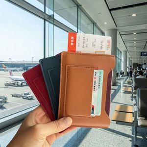 Personalized PU Leather Fashion Durable Slim <b>Travel</b> Passport Case <b>Holder</b> Clip Multi-Slot Card Wallet Portable Passport Cover - Product Image 1