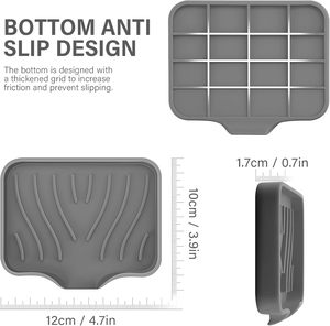 Support de Savon en Silicone Premium pour Douche, Facile à Nettoyer, Idéal pour Cuisine, Salle de Bain et Baignoire, Retient Très Bien l'Eau - Product Image 2