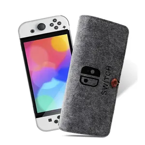 Sac de rangement Portable en feutre souple pour Nin Tendo <span class=keywords><strong>Switch</strong></span> Oled Console de jeu voyage pochette de transport téléphone housse de protection accessoires - Product Image 3