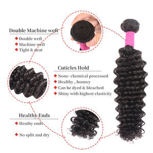 MEGALOOK 10a Mohawk Remy Nhiệt Đới Tự Nhiên Trinh Nữ Nga Sâu Kỳ Lạ Tóc Xoăn Sản Phẩm - Product Image 3