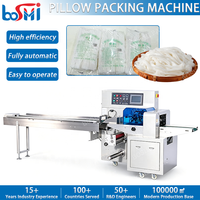 Machine d'emballage multifonctionnelle pour aliments frais, nouilles plates, pâtes, avec fonction de découpe, scellage et emballage en sachet coussin (Flow Wrapping)