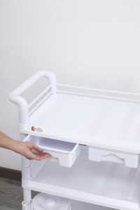 <span class=keywords><strong>Chariot</strong></span> <span class=keywords><strong>médical</strong></span> léger en plastique <span class=keywords><strong>avec</strong></span> tiroirs et roues, prix de gros usine, pour hôpital - Product Image 6