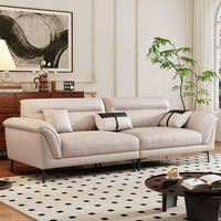 Ensemble de canapés inclinables en cuir véritable, trois places, style luxe moderne, pour petit appartement, salon, centre commercial et hôtel