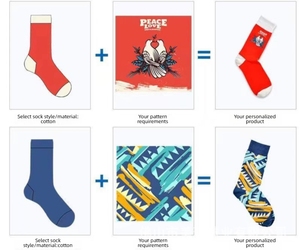 Biểu Tượng Tùy Chỉnh Thiết Kế Đầy Màu Sắc Đám Mây Loạt Thời Tiết <span class=keywords><strong>Jacquard</strong></span> Mô Hình Vớ Vui Hạnh Phúc Chất Lượng Cao In Kỹ Thuật Số Vớ Bông - Product Image 1