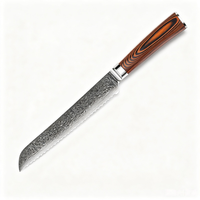 Ensemble de couteaux de chef 6 pièces faits à la main avec manche en bois Pakka et porte-couteau en bois magnétique couteaux de cuisine pour la cuisine