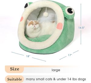 Lit mignon <span class=keywords><strong>pour</strong></span> chat, joli <span class=keywords><strong>igloo</strong></span> d'intérieur en velours de cristal <span class=keywords><strong>pour</strong></span> chat et petit <span class=keywords><strong>chien</strong></span>, lit nid chaud <span class=keywords><strong>pour</strong></span> chiot et chaton - Product Image 2