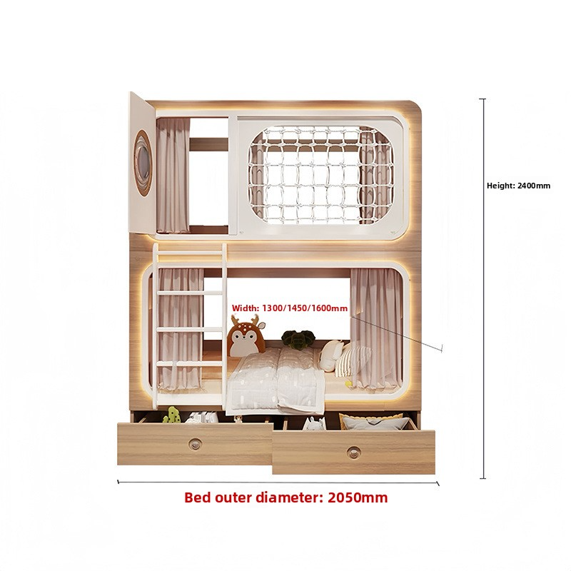 Bed + Drawers + 2 Mattresses