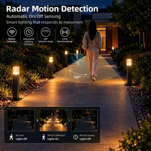 Smart App Control <strong>LED</strong> Bollard <strong>Light</strong> IP65 Waterproof Outdoor Pathway Garden <strong>Light</strong> with RGBW Color Changing - Product Image 4