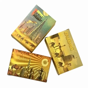 Carte da gioco personalizzate in lamina d'oro all'ingrosso stampa personalizzata Dubai Burj Al carte da gioco in oro arabo carte da Poker in oro - Product Image 6