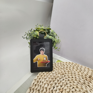 Porte-badge <span class=keywords><strong>photo</strong></span> vertical avec porte-clés <span class=keywords><strong>en</strong></span> cuir PU, protège-<span class=keywords><strong>photo</strong></span> souvenir, porte-cartes <span class=keywords><strong>photo</strong></span>, porte-clés - Product Image 3