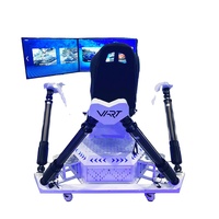 Simulador de movimiento de la plataforma 3Dof F1, máquina de juego de coches de carreras de 3 pantallas, parque de atracciones, simulador de conducción de coche