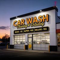 Enseigne extérieure lumineuse pour façade de magasin, lettres 3D en acrylique rétroéclairées, enseigne personnalisée pour publicité extérieure de magasin de voitures et de concessionnaires automobiles
