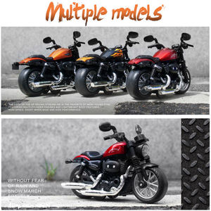 <span class=keywords><strong>Voiture</strong></span> miniature Harley Kawasaki 1:12 en métal moulé sous pression pour garçons, avec fonction de recul, lumières et musique - Product Image 5