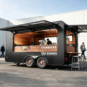 Remorques de cuisine mobiles personnalisées entièrement équipées, camions de restauration de rue, chariots à pizza et à café à vendre - Product Image 1