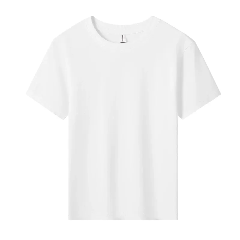 Niños tamaño 100% algodón suave sensación calidad camiseta impresión personalizada logotipos Calidad Algodón niños camiseta