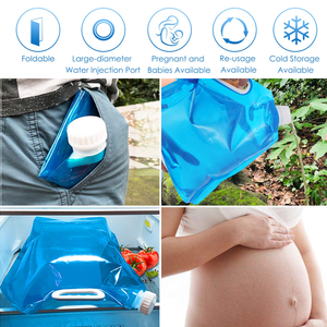 Outdoor Large-capacity 10L Water Bag Folding Portable Car Water Bag Faucet Plastic Bucket Camping Water Bag Bag - Product Image 5