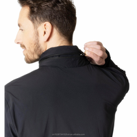 Veste coupe-vent pour homme à col montant pouvant être rangée en plein air, pour la randonnée et les voyages