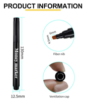 Stylo détecteur d'argent portable en plastique noir avec pointe de brosse oblique pour la détection de diverses devises