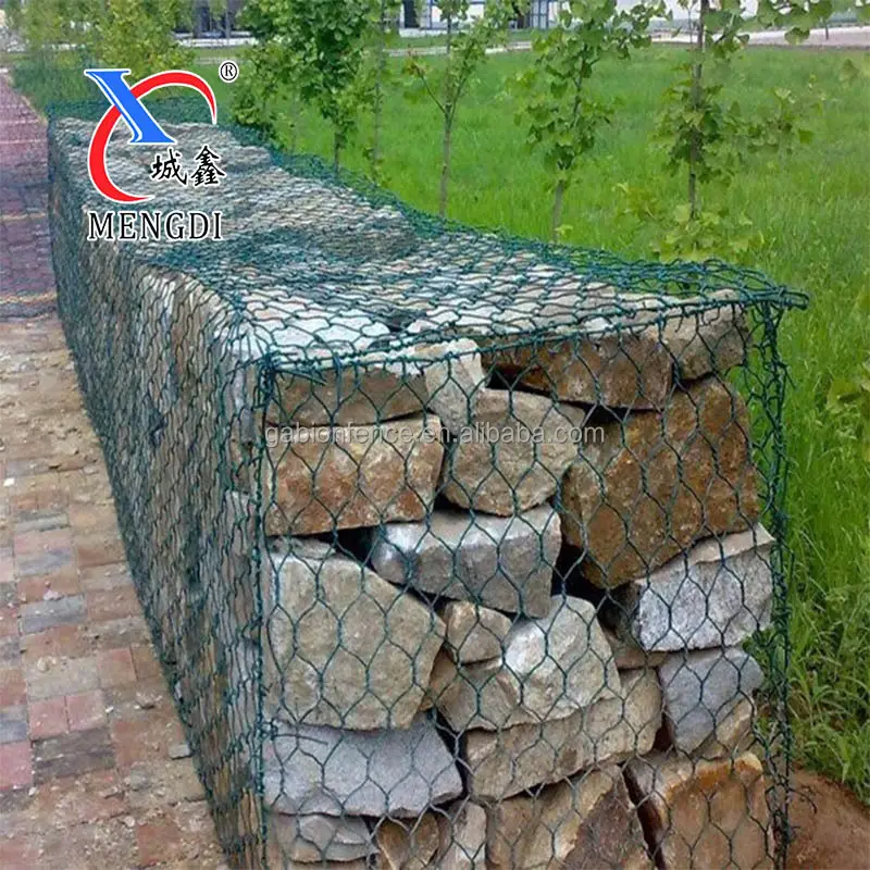 Galvanizli PVC kaplı gabion kutusu altıgen gabyon tel örgü sepeti