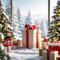 Scatole Regalo Natalizie Portatili di Alta Qualità, Vendita Diretta dalla Fabbrica, Stampa e Goffratura per Confezioni Festive