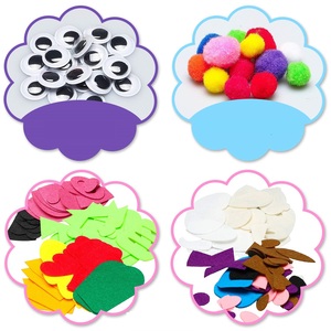 Kit de fabrication de marionnettes fait main, artisanat artistique pour enfants, chaussettes en feutre, jouet de marionnette, bricolage créatif, fabriquez votre propre marionnette, yeux qui bougent, yeux qui cliquent - Product Image 3