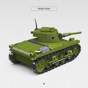 Bloques de Construcción Quanguan 300016 Tanque M22 Locust del Ejército de EE. UU. - Juguete Educativo Militar de la Segunda Guerra Mundial para Niños y Pieza de Exhibición - Product Image 6