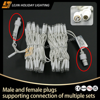 Guirlande lumineuse LED extérieure IP65 en caoutchouc pur, blanc chaud, pour décorations de jardin et de fêtes