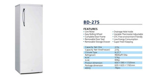 Oem tủ lạnh 220V50Hz đôi cửa kích thước nhỏ không có Frost Tủ đông Sliver thấp watt năng lượng cho bộ phận sử dụng - Product Image 6