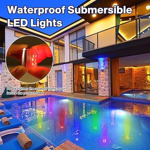Mini led chìm Đèn hồ bơi không thấm nước nến từ xa pin RGB màu thay đổi bình Nhà Bên bàn đám cưới lặn ánh sáng - Product Image 6