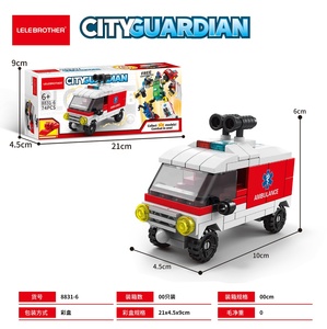 Robot déformé Lele Brother 6 1 503 pièces jouet de Construction blocs de construction ville voiture briques <span class=keywords><strong>Ambulance</strong></span> modèle cadeau éducatif pour - Product Image 2