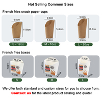 Gobelets en papier écologiques personnalisés pour frites, gaufres bulles et snacks, avec logo
