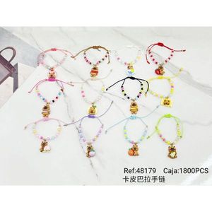 Kapibala Charm <b>Bracelet</b> Colorful Beaded <b>Adjustable</b> Fashion Jewelry for Kids and Girls - Product Image 3