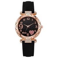 Montre à quartz décontractée de luxe 2026 pour femme, style simple, motif unique, idéale comme cadeau pour fille