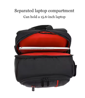 Sac photo multifonctionnel vidéo numérique DSLR 15.6 pouces Compartiment pour ordinateur portable Trépied attaché Sac à dos pour caméra de randonnée et photographie