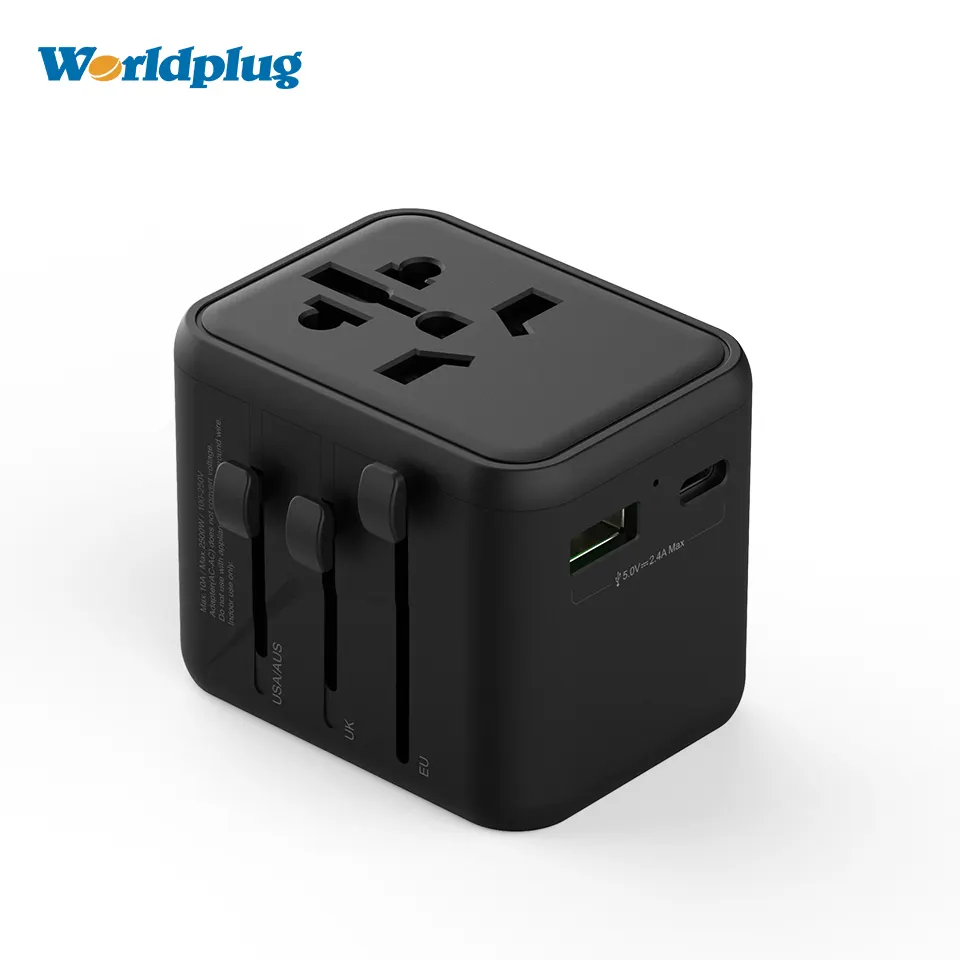 World plug Compact Design Typ C USB-Verlängerung stecker Elektrischer Adapter Universal-Reise adapter