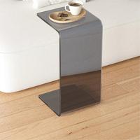 Table basse et chevet moderne en acrylique de luxe, élégante et transparente, vue dégagée pour le salon et la chambre à coucher, usage spécial à la maison