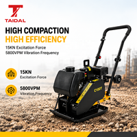 Compacteur à plaque vibrante à essence C100T, compacteur de sol et d'asphalte robuste pour la construction routière