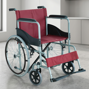 Silla de Ruedas Resistente con Marco de Acero Estable y Ruedas Antideslizantes para Pacientes con Ictus y Movilidad Limitada - Product Image 1