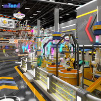 Indoor-Abenteuerpark-Ausrüstung für Kindertagesstätten, Spielstruktur, Feuerhemmende Kinderschlossanlage, Professioneller Bällebad-Pool