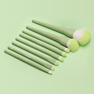 Ensemble de pinceaux de maquillage en poils synthétiques de couleur bonbon, manche en plastique, vente directe d'usine Laughing Fox, poudre libre, réparation, angulaire - Product Image 1