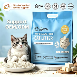 Litière pour chat biodégradable Kitten Safe, mélange de tofu et de manioc, matière première en fibres naturelles de qualité alimentaire, sable pour chat OEM - Product Image 1