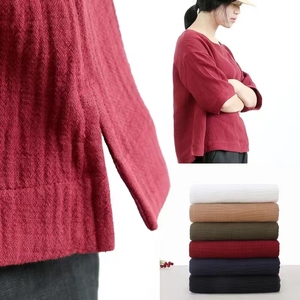 ขายส่ง Eco 2ชั้นเครปย่นผ้าลินินผ้าฝ้ายคู่ผ้ากอซมัสลินห่อผ้า - Product Image 6