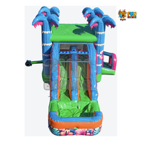 FUN BOUNCE Aloha Splash Combo, Inflable de PVC para Uso Comercial en Exteriores